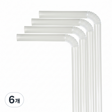 보니팩 자바라 투명 빨대 7 x 210 mm, 500개입, 6개 500개입, 6개