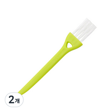 圓形握柄 刮鬍刀縫隙迷你清潔刷 綠白色, 1入, 2個