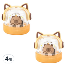 可愛水豚造型削鉛筆機, 混合顏色, 4個