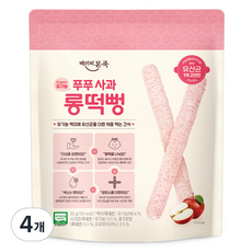 베이비본죽 푸푸사과 롱떡뻥, 사과맛, 30g, 4개