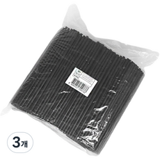 보니팩 자바라 검정 스트로우 7 x 250 mm 벌크포장, 500개입, 3개
