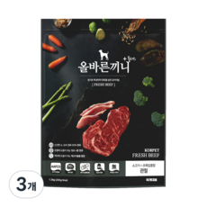 국개대표 강아지 올바른끼니 기능성 사료, 뼈/관절강화, 1.2kg, 3개