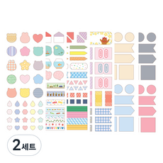 모노폴리 사틴 스티커 5종 세트, 2세트
