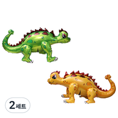 PNB Unity 4D 甲龍恐龍氣球 2件組, 綠色 + 橘色, 2套
