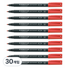 STAEDTLER 施德樓 317 多用途油性筆 1.0mm, 紅色, 30個