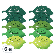 Uniart 不織布玫瑰葉 5入組, 6套, 雙色