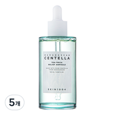 SKIN1004 茶樹積雪草舒緩安瓶, 100ml, 5個