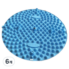 圓形腳底指壓按摩墊, 藍色, 6個