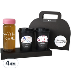 1AM 쥬뗌므 블랜딩 프리미엄 차세트, 분홍뚜껑 보틀 + 스티커 THANK U + 얼그레이 블라썸 3p + 트리플 베리 3p + 패키지 블랙 말씀안에, 4세트