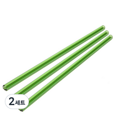 푸코 내열유리 빨대 그린, 3개입, 2세트