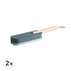 먼지 제거 우드 스틱 청소 브러쉬 E_RD_79, 그린, 2개