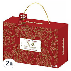 Samjin 花生巧克力風味捲心酥 金5吉禮盒, 濃郁巧克力及香脆花生, 多層次的彭湃夾心, 380g, 2盒