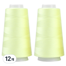 유니크 프리미엄 OWL 코아사 45수 2합 실, 9 라이트옐로우, 12개