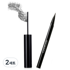 MACQUEEN 防水筆眼線筆 NO1 深黑 + 緊身 Poten 顏色, 2組, 瘦Poten項圈6.5g