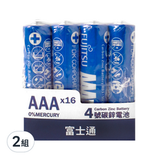 FUJITSU 富士通 4號碳鋅電池 AAA, 16入, 2組