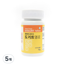 행복한강아지 도거트 옐로 영양제, 장건강/유산균, 70g, 5개