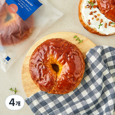도제식빵 탕종 프레첼 베이글, 90g, 4개, 1개입