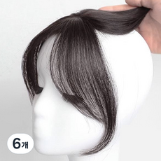 Bellesub自然3D女神瀏海真髮頂假髮, 6個, 棕黑色