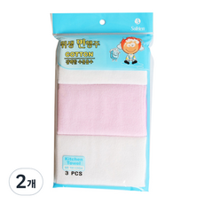 sofrien 高級棉質抹布 3入, 隨機出貨, 2個