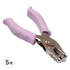 코히모 수동 종이 문서 펀칭 타공기 6mm 4W140 퍼플, 1공, 5개