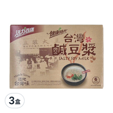 健康時代 台灣鹹豆漿 葷 32g x6包, 192g, 3盒