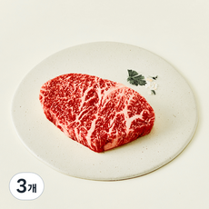 우미우 1++(9) 한우 암소 채끝 구이용 (냉장), 200g, 3개