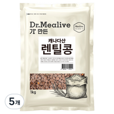 밀리브 렌틸콩, 1kg, 5개