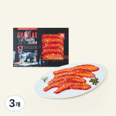 은하수산 프리미엄 드라이에이징 17시간 그라브락스 훈제연어 (냉장), 120g, 3개