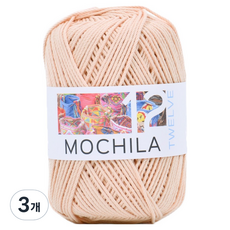 Mochila 12 編織線, 3個, 12號 杏色