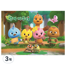 엄마까투리 판퍼즐, 3개, 63피스