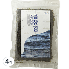 완도 특산물 무조미 구워나온 곱창김 25p, 75g, 4개