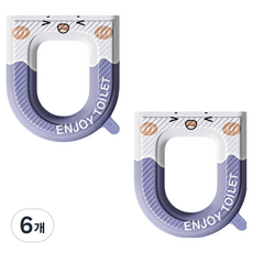 Block Mart 浴室 ENJOY TOILET 四季馬桶坐墊, 紫色, 6個