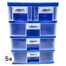 MORY 茂盛 高手收納盒-23 聚丙烯(PP)材質 14.5 x 24.5 x 36 (cm) 台灣製造, 紅色 + 綠色 + 藍色, 5個