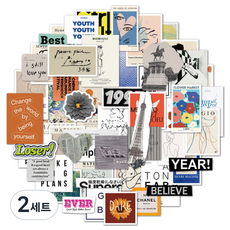 DIY 캐리어 노트북 방수 스티커 아트 03 세트, 혼합색상, 2세트