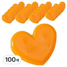 머니풀 하트 다기능 코너 클립, 오렌지, 100개