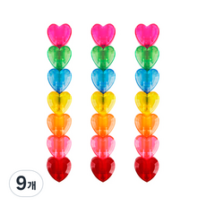 indi.k 大愛心螢光筆 6色, 多色, 9個