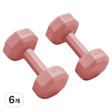 탑피아 여성용 아령 핑크, 6개, 1.5kg