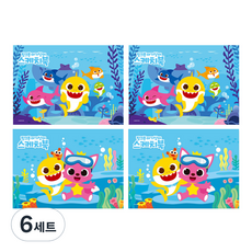 몽땅 핑크퐁 뜯어쓰는 스케치북 4권, 345 x 248 mm, 26매, 6세트