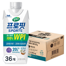 셀렉스 프로핏 스포츠 프로틴 코코넛, 36개, 330ml