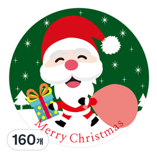 聖誕節包裝圓形裝飾貼紙 6cm, I, 160個