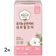 GOODFEEL 輕薄蝶翼日用衛生棉, 中型, 36件, 2包