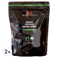 MOUNT HAGEN 低咖啡因即溶咖啡 補充包, 2個, 1件, 200g