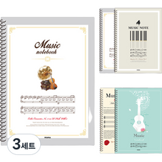 PENPIA 3 000 二手音樂線圈筆記本5款組合, 隨機出貨, 3套