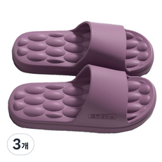 멍스터즈 발편한 지압 슬리퍼 250~255mm, 퍼플, 3개