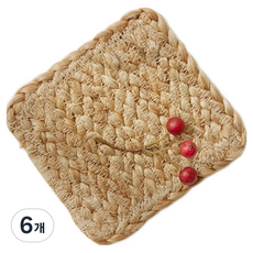 마켓비 DOTOMI 사각 컵받침 BJM29, 6개
