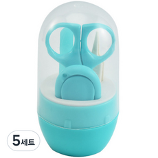 더리빙 嬰幼兒用簡約指甲剪套組, 5套, 綠色