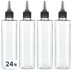 병도매닷컴 투명 뾰족 검정마개 공병 ACL200, 200ml, 24개