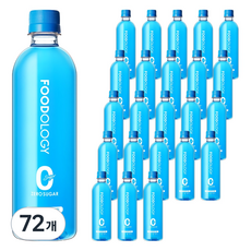 푸드올로지 터보 붐 워터 제로 슈가 음료, 500ml, 72개