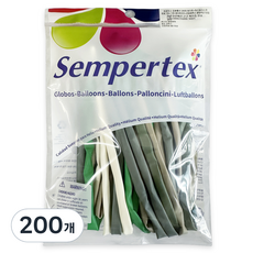 셈퍼텍스 요술풍선 260S, 랜덤발송(화이트, 파스텔더스크 로럴그린, 그린, 화이트샌드, 유칼립투스), 200개