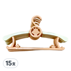 LILIKOKO 哩哩摳摳 嬰兒可伸縮衣架 寶寶衣物收納好幫手, 橘色, 15支